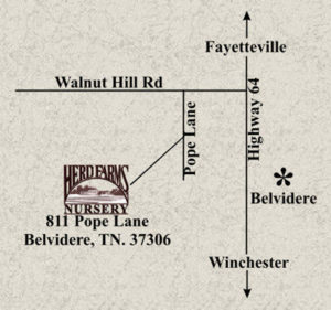 Map to Herd Farms Nursery. Contact us today!